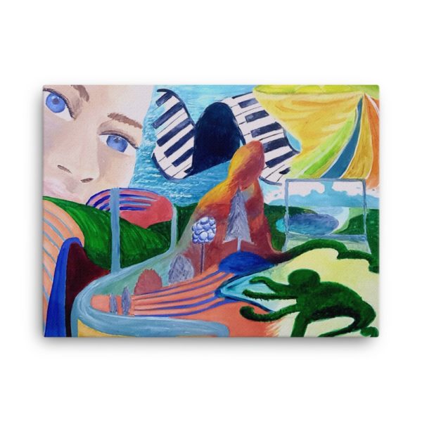World Seen Through Colorful Eyes Canvas
