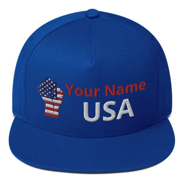 Custom Name USA Flat Bill Cap - Image 4