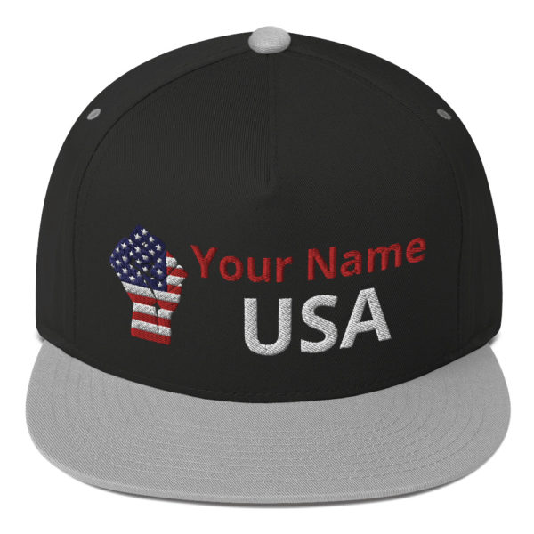 Custom Name USA Flat Bill Cap - Image 3