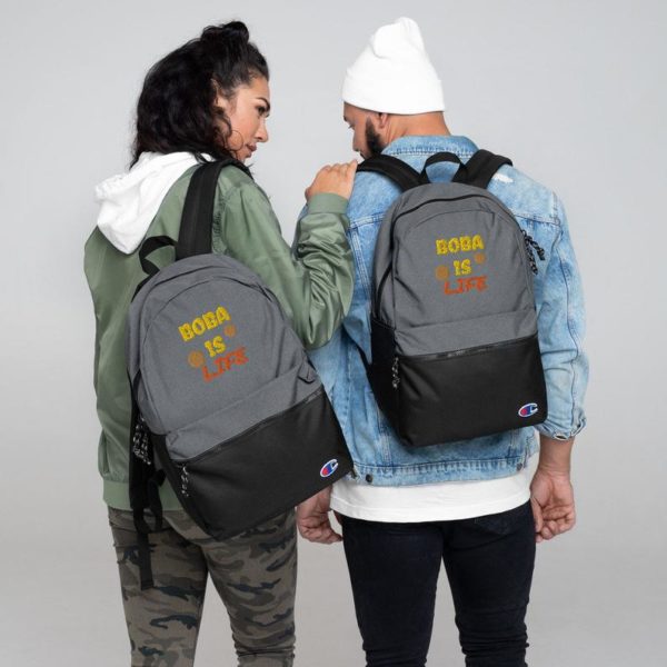 BOBA IS LIFE Embroidered Champion Backpack - Image 4