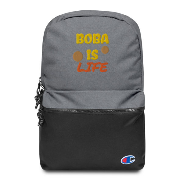 BOBA IS LIFE Embroidered Champion Backpack - Image 2