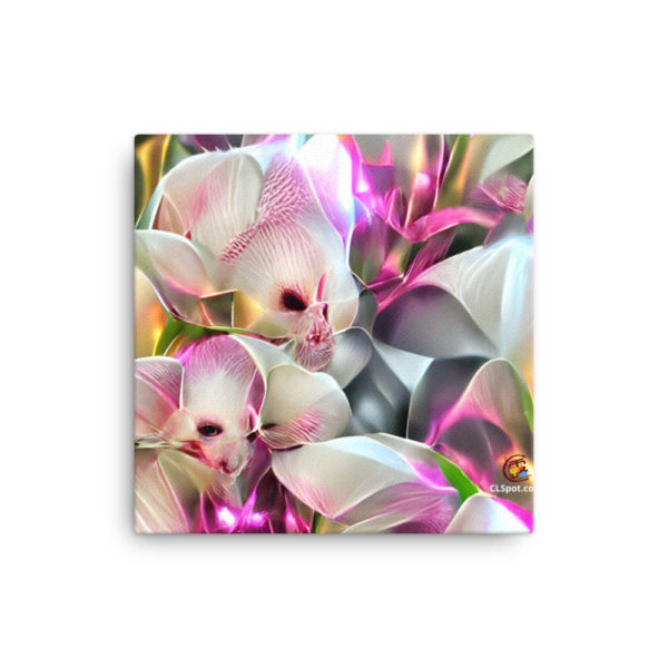 Metallic Orchids Art Canvas - Image 2