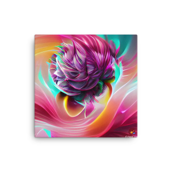 Electric Chrysanthemum Art Canvas - Image 2