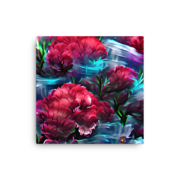 Water Carnations Art Canvas - Image 2