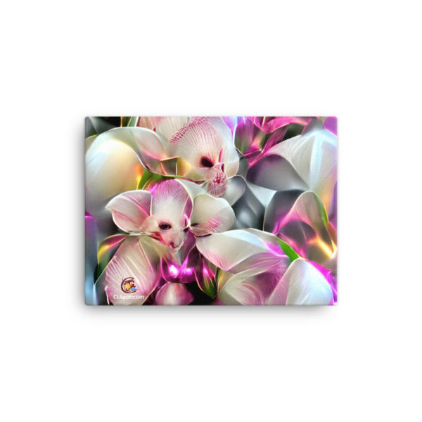 Metallic Orchids Art Canvas - Image 3