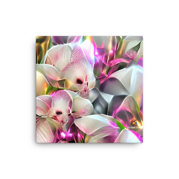 Metallic Orchids Art Canvas - Image 4