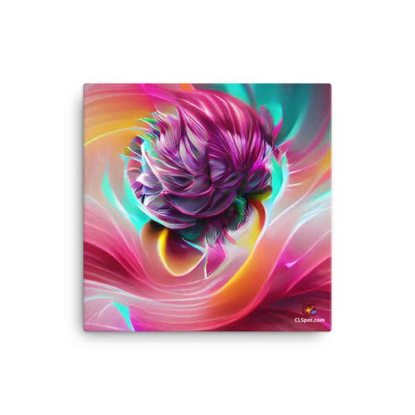 Electric Chrysanthemum Art Canvas - Image 3