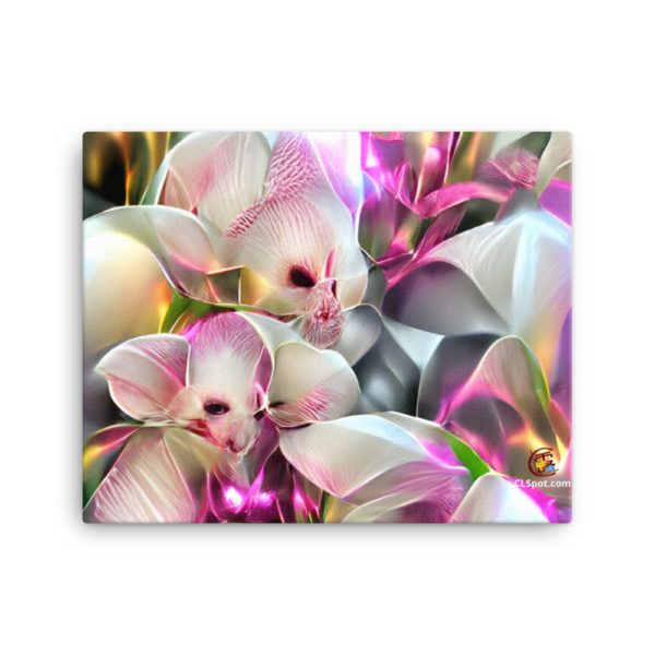 Metallic Orchids Art Canvas