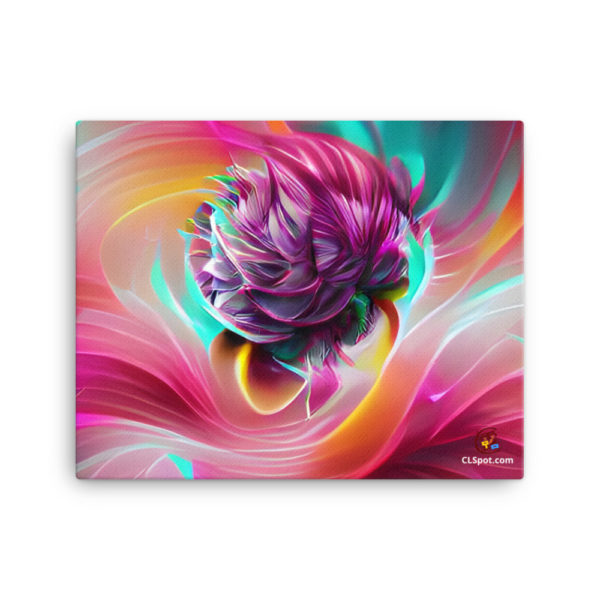 Electric Chrysanthemum Art Canvas - Image 4