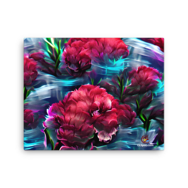 Water Carnations Art Canvas - Image 4