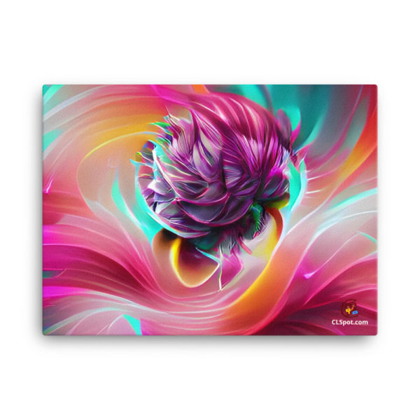 Electric Chrysanthemum Art Canvas - Image 5