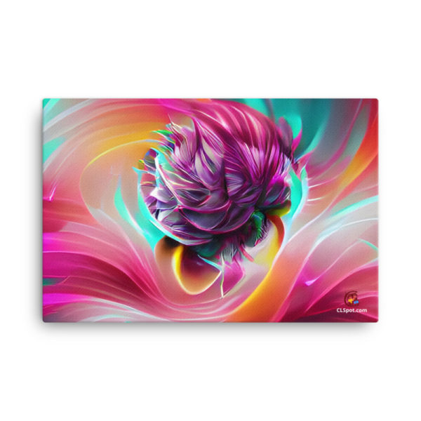 Electric Chrysanthemum Art Canvas - Image 6