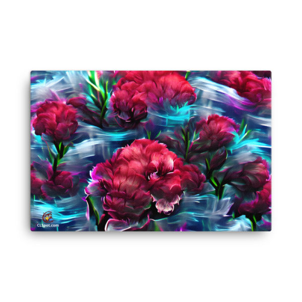 Water Carnations Art Canvas - Image 6